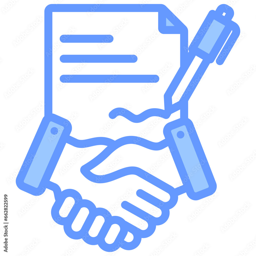 Contract Formation Blue Icon Contract Formation Blue Icon