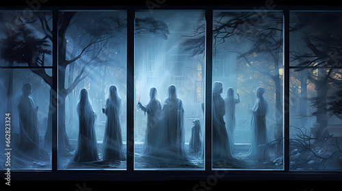 Ghostly Reflections in the Moonlit Window