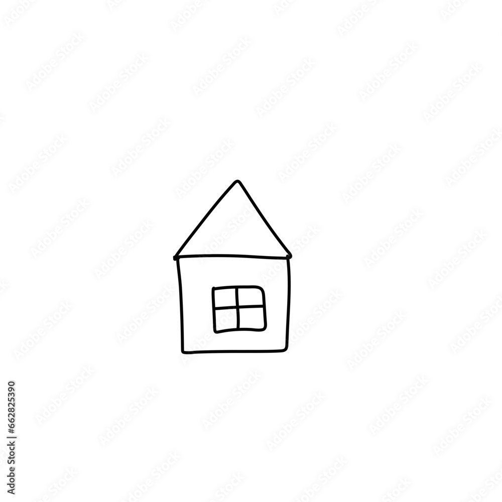 Doodle home cartoon style. vector illustration. Doodle home cartoon style. vector illustration.
