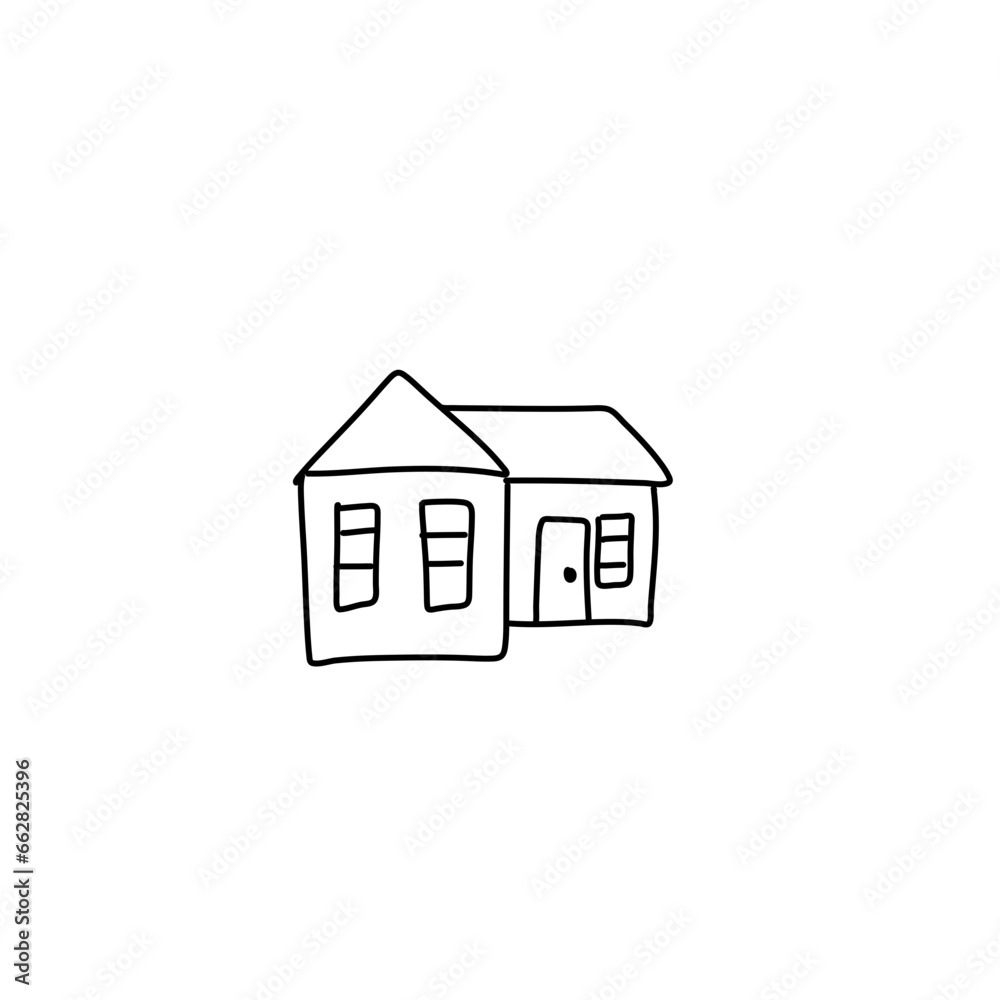 Doodle home cartoon style. vector illustration. Doodle home cartoon style. vector illustration.