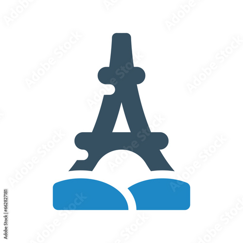 effel tower icon vector illustration