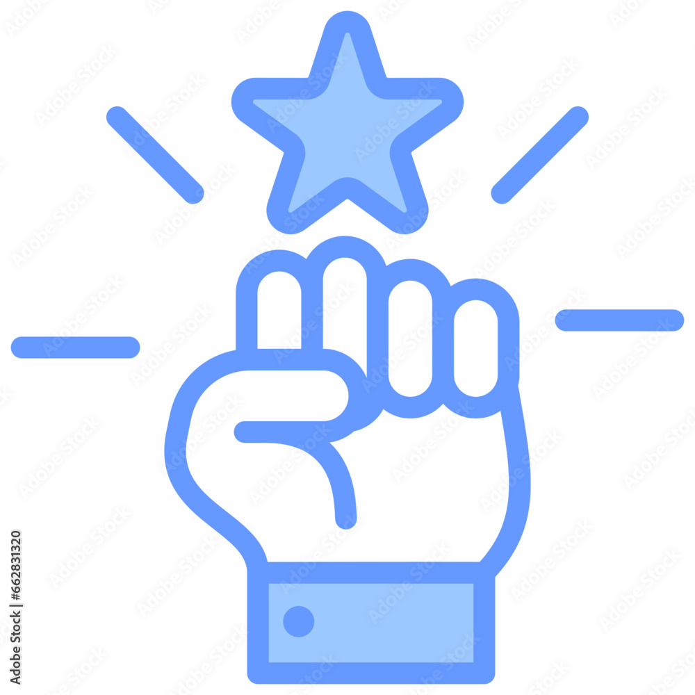 Motivation Blue Icon Motivation Blue Icon