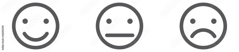 Fototapeta premium Different smiley faces icons