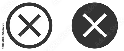Close icon vector sign. Cancel symbol web design. Error
