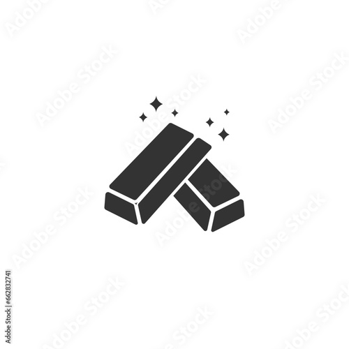 Gold bar icon vector design template