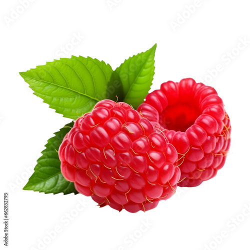 raspberries isolated