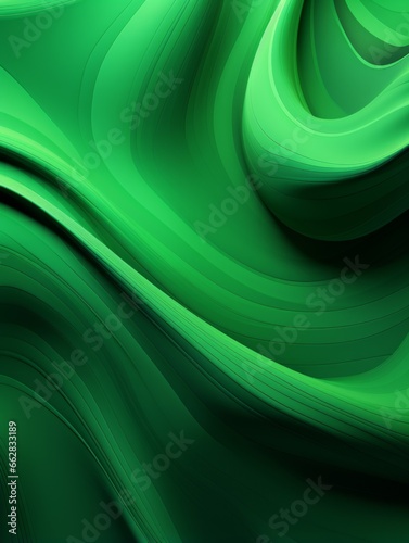 Green Slime Creative Abstract Wavy Texture. Flowing Digital Art Decoration. Abstract Realistic Surface Vertical Background. Ai Generated Vibrant Curly Pattern.