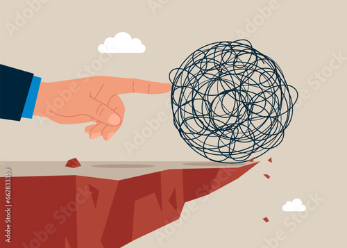 Depression and anxiety, relaxation help relieve stress, reduce tension and make peaceful life. Vector illustration