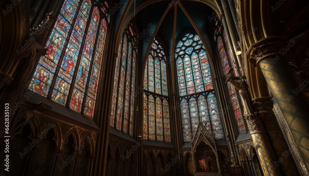 Majestic gothic architecture, stained glass windows, and ancient spirituality inside