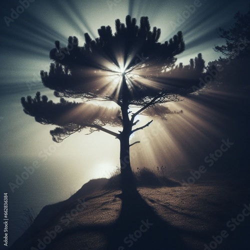 silhouette of a cross on the sunset