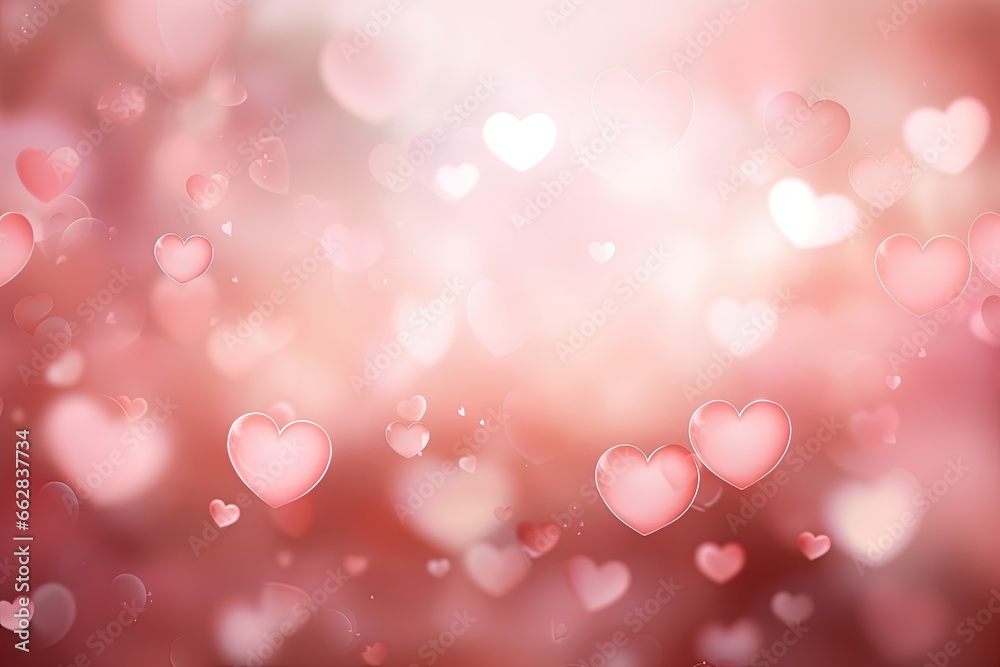 Romantic Heart-filled Background with pink Hearts Romantic Heart-filled Background with pink Hearts