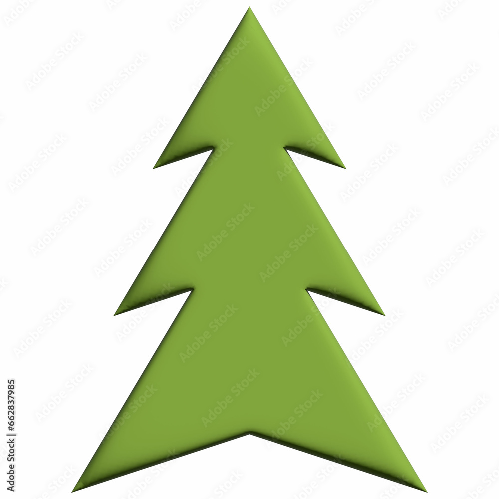  Christmas tree 3d decoration and design.