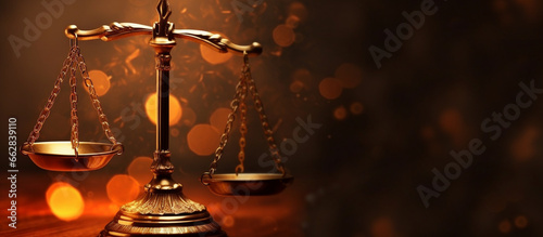 Scales of Justice or zodiac sign Libra. Law concept. Generated AI