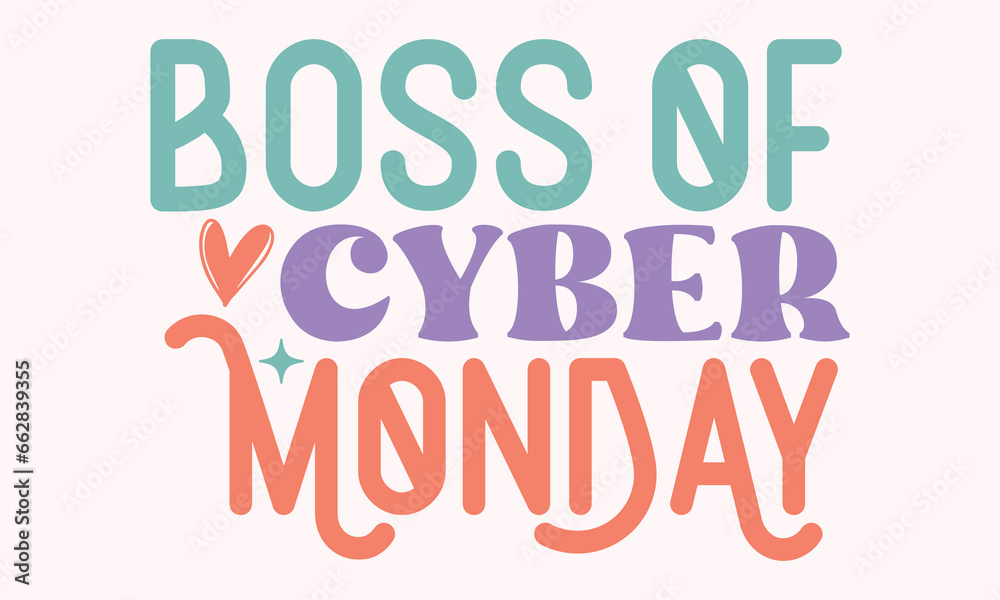 Boss of cyber monday Retro SVG Design