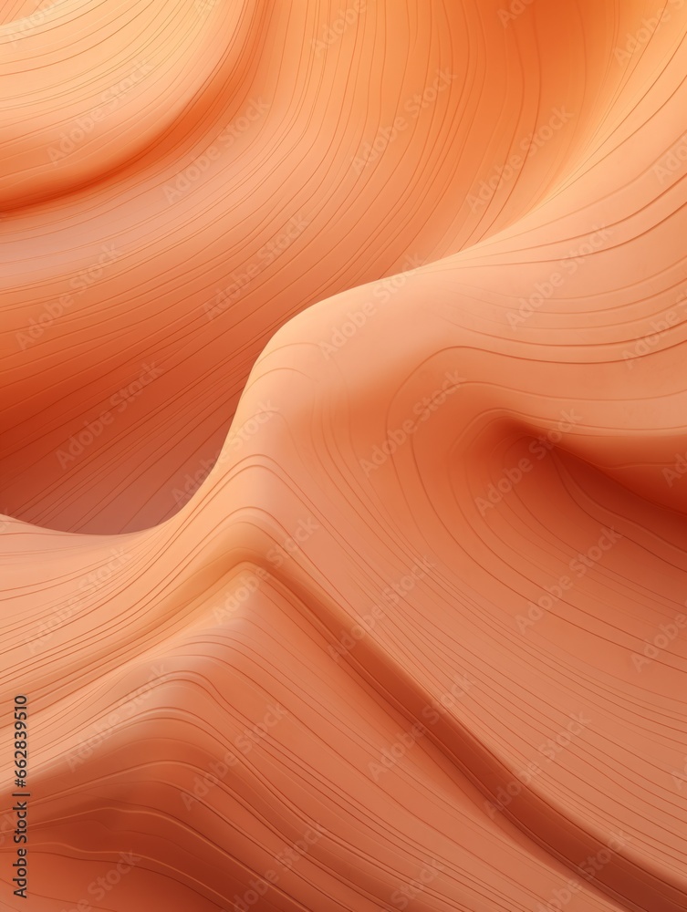 Obraz premium Sandstone Creative Abstract Wavy Texture. Flowing Digital Art Decoration. Abstract Realistic Surface Vertical Background. Ai Generated Vibrant Curly Pattern.