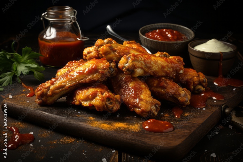 wings with sauce wings with sauce
