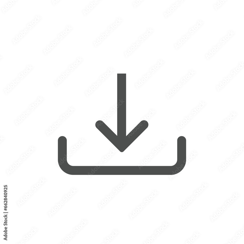Download Icon Symbol Black Outline High Quality Vector. EPS10 Download Icon Symbol Black Outline High Quality Vector. EPS10