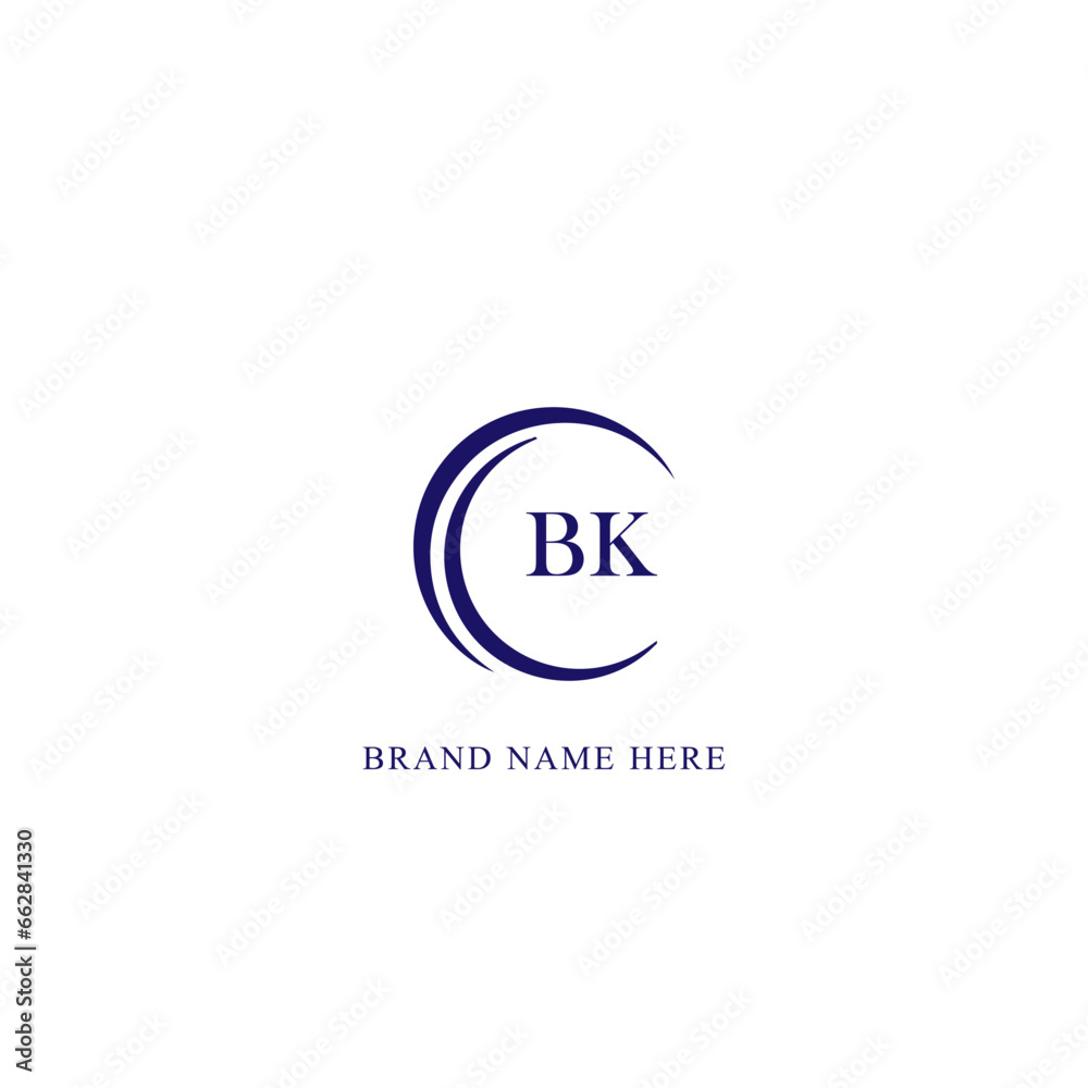 BK logo. B K design. White BK letter. BK, B K letter logo design. Initial letter BK linked circle uppercase monogram logo. B K letter logo vector design. 