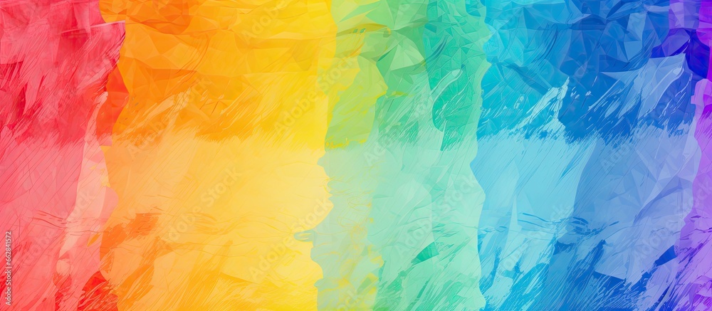 Colorful AI illustration of a seamless grunge texture with brush strokes and a banner pattern