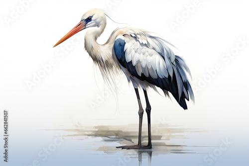 Stork isolated on a white background © gridspot