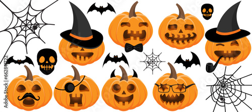Halloween symbols set