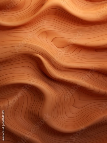 Wooden Oak Creative Abstract Wavy Texture. Flowing Digital Art Decoration. Abstract Realistic Surface Vertical Background. Ai Generated Vibrant Curly Pattern.