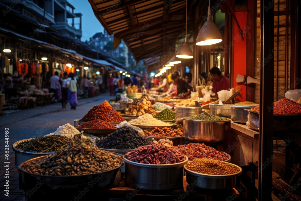 Bustling Asian Market