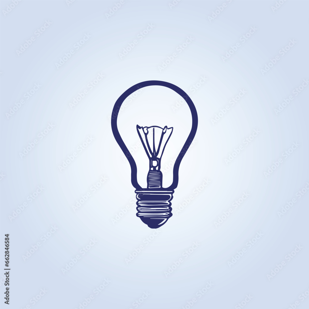 Bulb light sign flat illustration vector Bulb light sign flat illustration vector