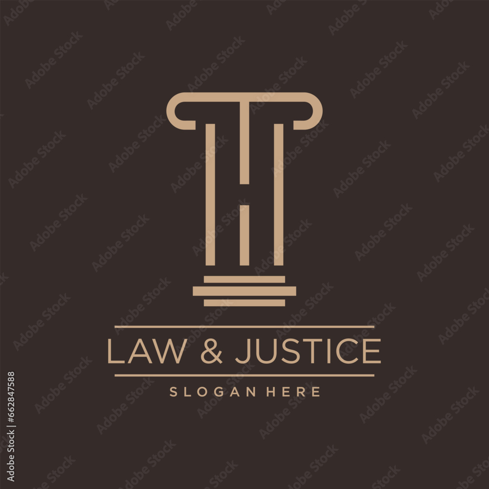 LAW & JUSTICE VECTOR LOGO DESIGN WITH MODERN LETTER CONCEPT LAW & JUSTICE VECTOR LOGO DESIGN WITH MODERN LETTER CONCEPT
