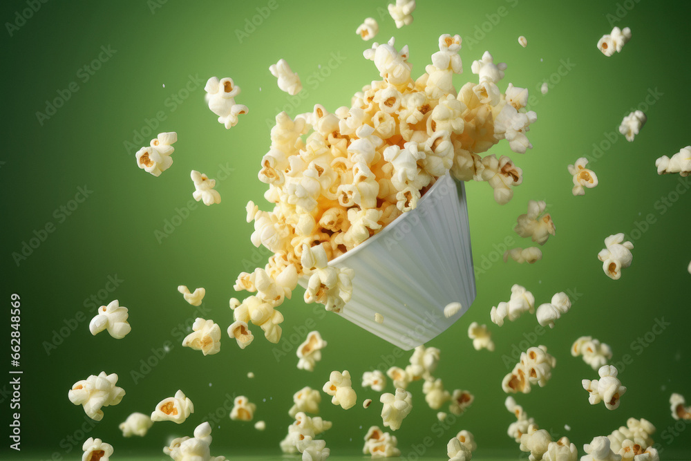 Popcorn blowing from container Popcorn blowing from container