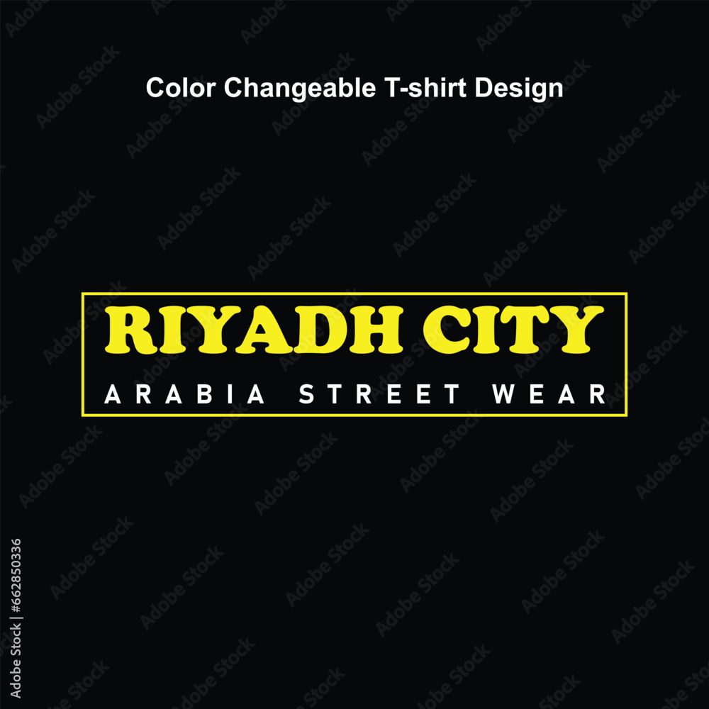 Fototapeta premium Riyadh City Arabia Steet wear t-shirt Design
