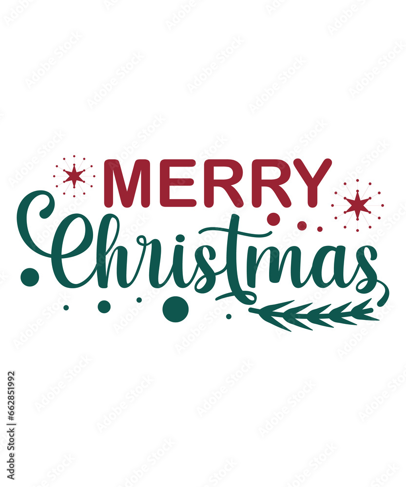 merry christmas lettering text illustration 