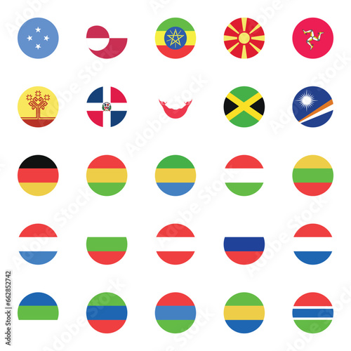 World national flags vector illustrations. © IconStocks