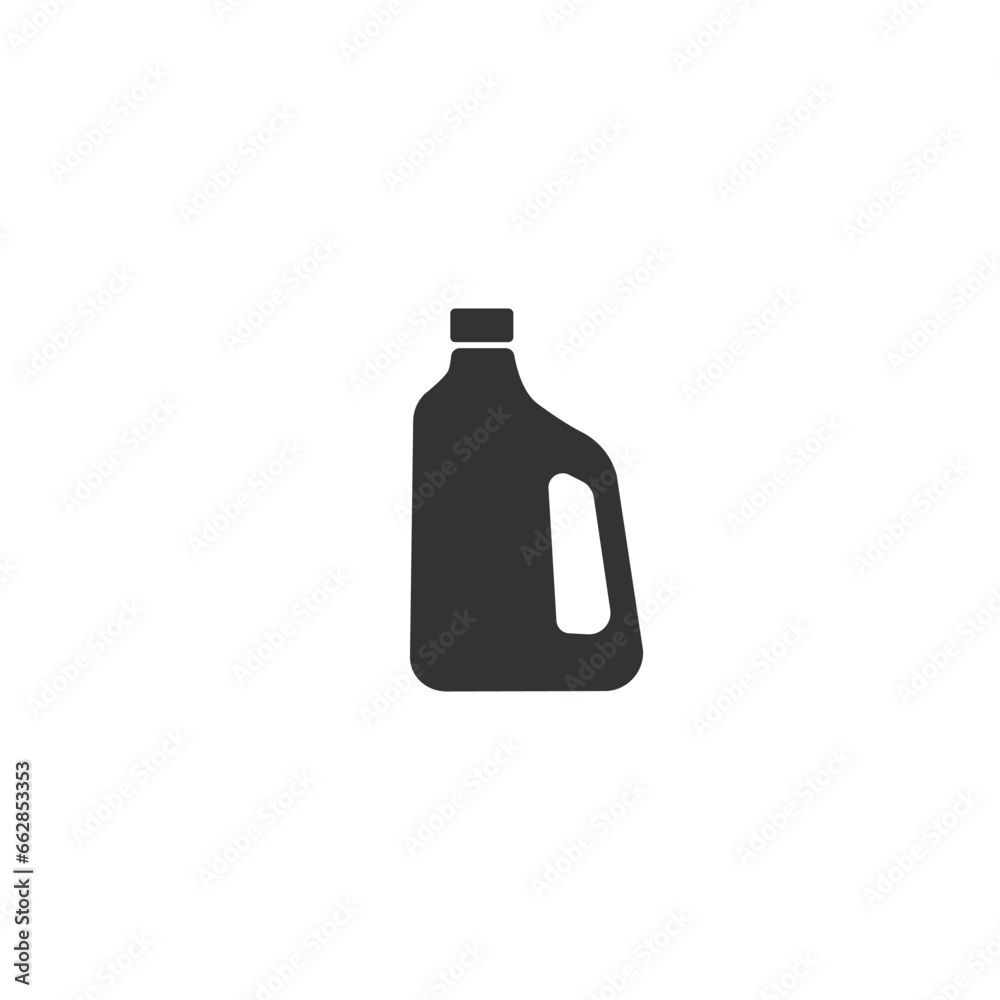Icon of plastic bottle of liquid laundry detergent. Vector Icon of plastic bottle of liquid laundry detergent. Vector