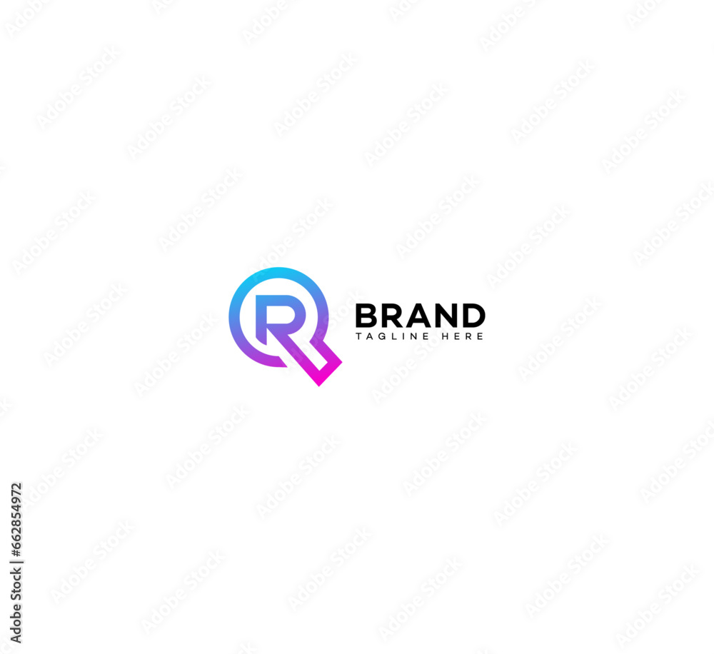 QR, RQ letter logo