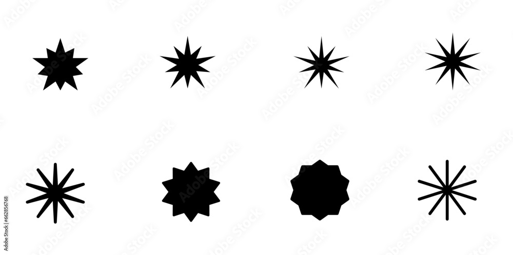 Black Star Shape Element Pack