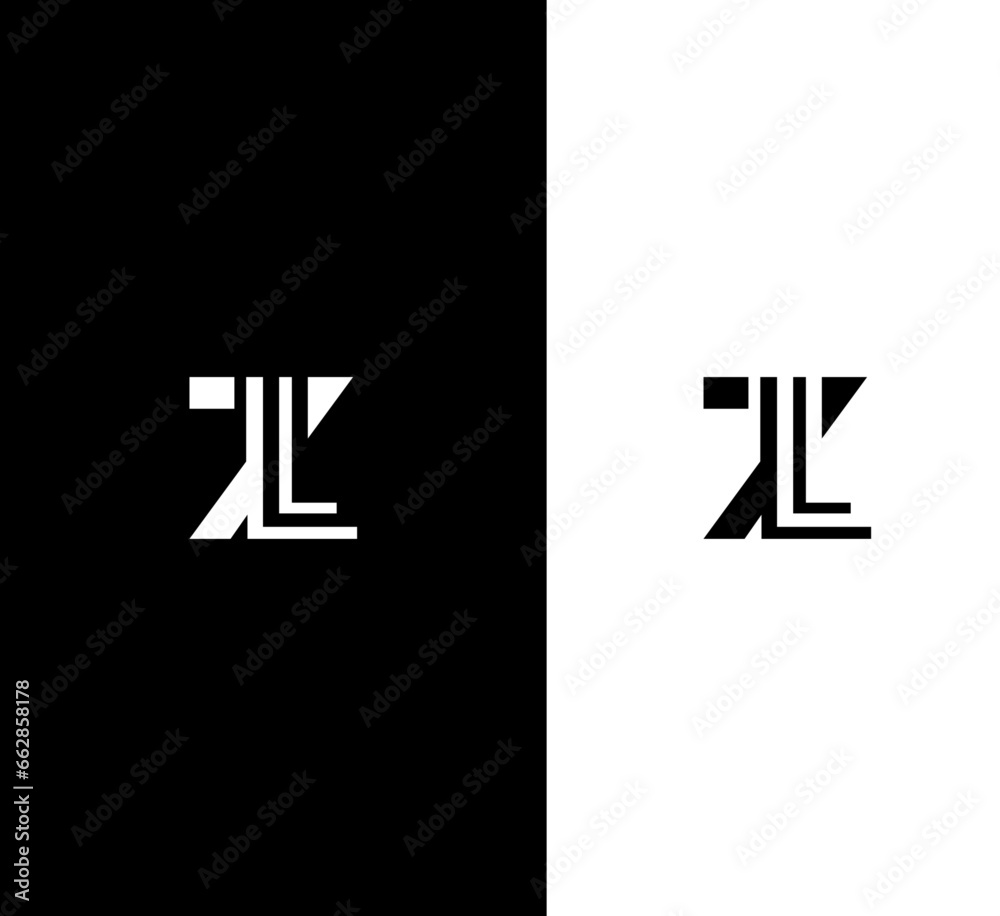 ZL, LZ letter logo - obrazy, fototapety, plakaty 