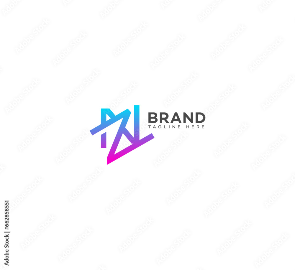 ZN, NZ letter logo ZN, NZ letter logo