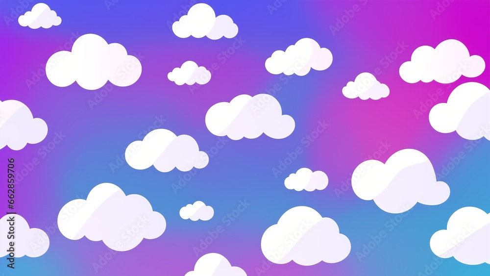 A Colorful Background With Clouds