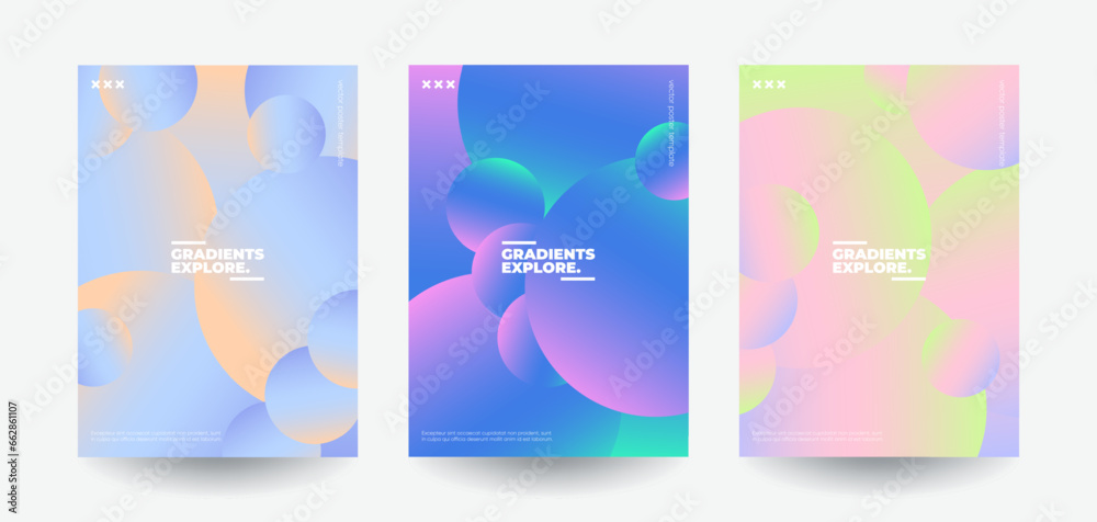 Colorful cover templates design. Creatvie geometric patterns. Eps10 vector.	