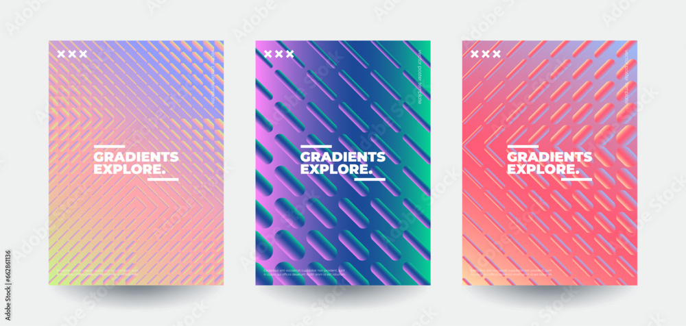 Colorful cover templates design. Creatvie geometric patterns. Eps10 vector.	