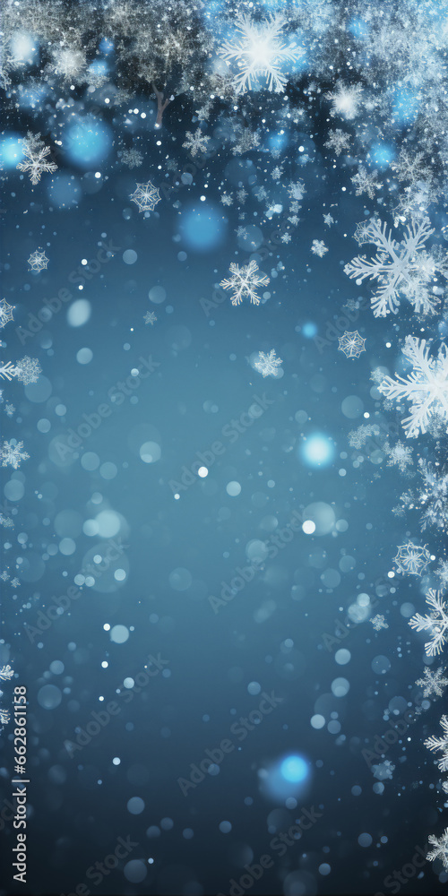 Obraz premium blue winter christmas background wallpaper gift card