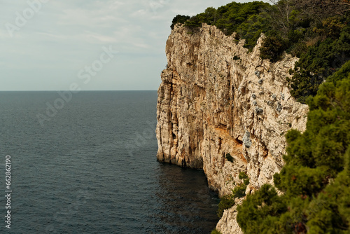 Rocky coast of the Adriatic Sea in Montenegro.