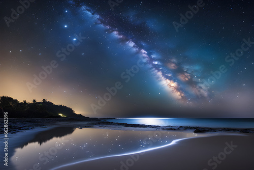 beach-with-a-view-of-the-milky-way-902342086. Generative AI