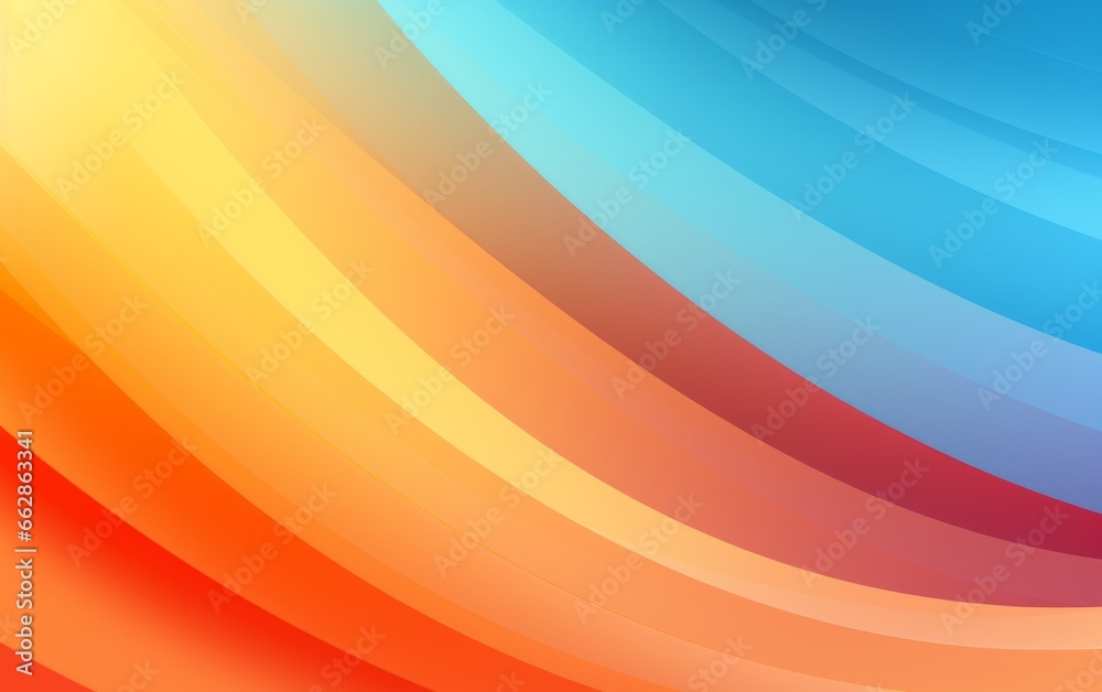 Abstract background with red,orange and blue wave design - colorful shiny wave with lines created using blend tool.