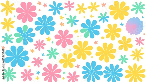 A Colorful Flower Pattern