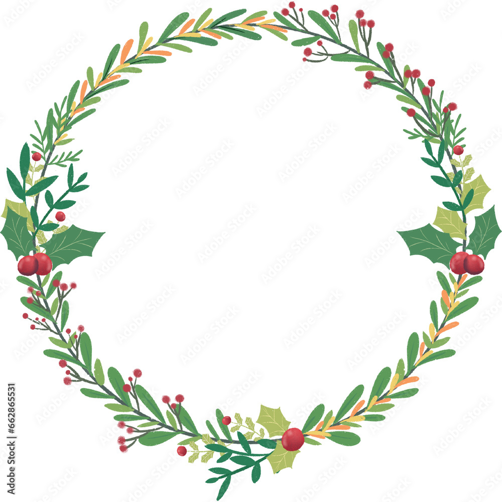 Christmas wreath minimal style
