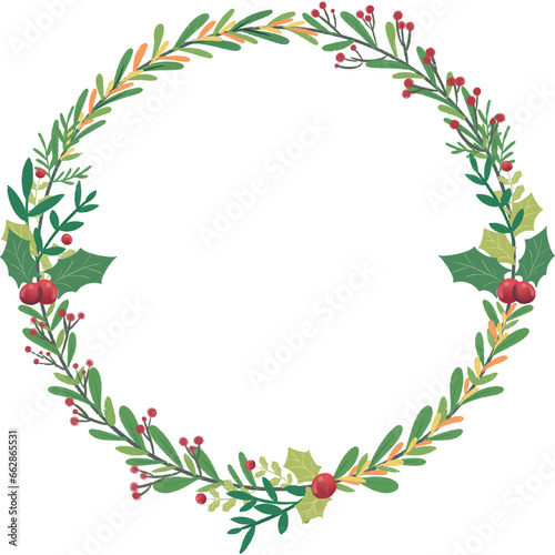 Christmas wreath minimal style