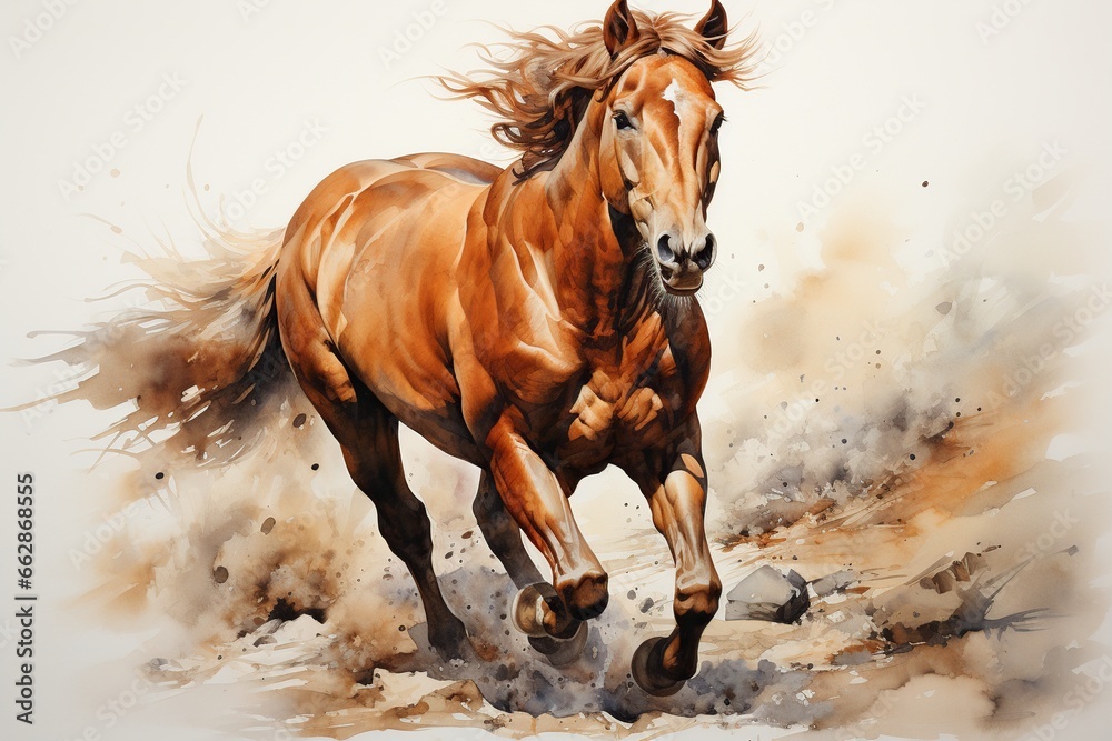 horse in winter