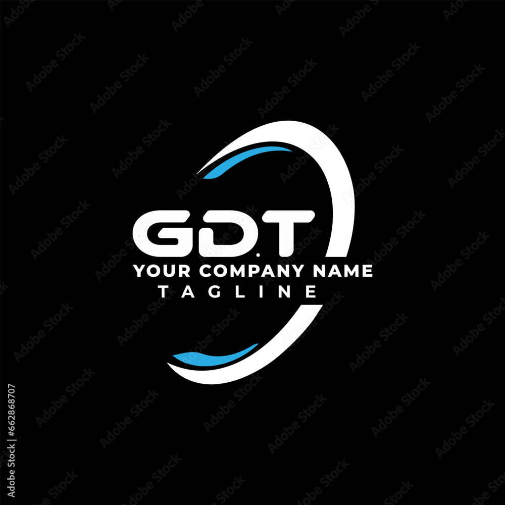 GDT letter logo creative design with vector graphic, GDT simple and modern logo. GDT luxurious alphabet design Pro Vector